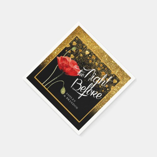 Glitter Oefendiner Avond Servetten (Hoek)