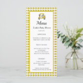 Glitter Olifant & Aap Golf Baby Shower Menu (Staand voorkant)