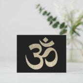 Glitter OM Symbol Post Kaart (Staand voorkant)