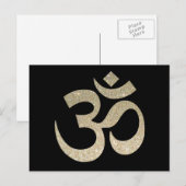 Glitter OM Symbol Post Kaart (Voorkant / Achterkant)