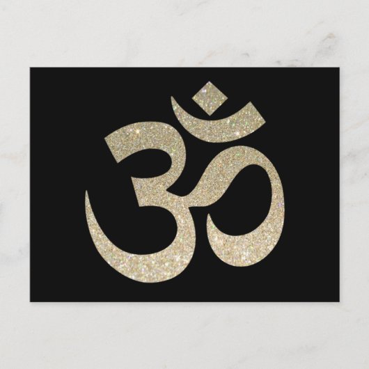 Glitter OM Symbol Post Kaart (Voorkant)