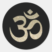 Glitter OM Symbol Sticker (Voorkant)