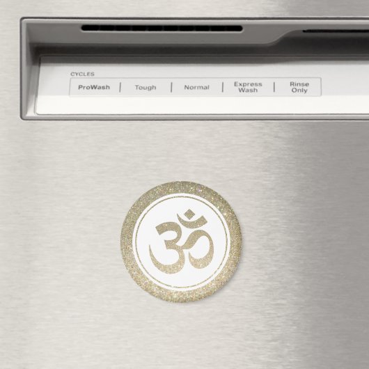 Glitter OM Symbool Koelkast Magneet (Insitu (Vaatwasser))