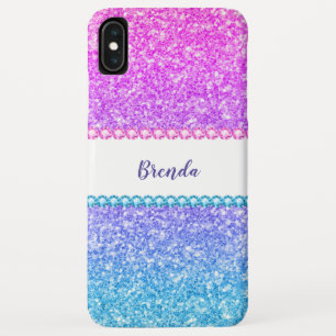 Glitter ombre & diamanten girale vormgeving Case-Mate iPhone case