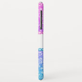 Glitter ombre & diamanten girale vormgeving Case-Mate iPhone case (Achterkant/links)