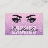 Glitter Ombre Lash Art Technician Trendy Visitekaartje (Voorkant)