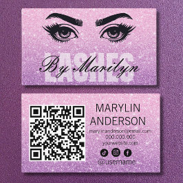 Glitter Ombre Lash Art Technician Trendy Visitekaartje