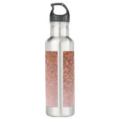 Glitter Ombre-naam voor gepersonaliseerd Roos Gold Waterfles (Achterkant)