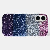 Glitter Ombre Paarse Blue Case-Mate iPhone Case (Achterkant (horizontaal))
