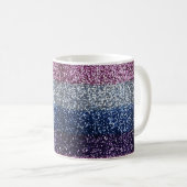 Glitter Ombre Paarse Blue Koffiemok (Voorkant rechts)