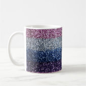 Glitter Ombre Paarse Blue Koffiemok (Links)