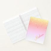 Glitter Ombré Pink Glam Sparkles Notitieboek (Binnen)