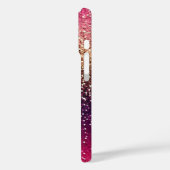 Glitter Ombre Pink Gold Case-Mate iPhone Case (Achterkant / Links)