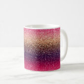 Glitter Ombre Pink Gold Koffiemok (Voorkant rechts)