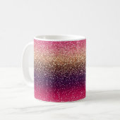 Glitter Ombre Pink Gold Koffiemok (Voorkant links)
