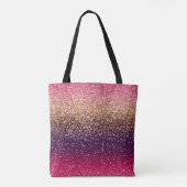 Glitter Ombre Pink Gold Tote Bag (Achterkant)