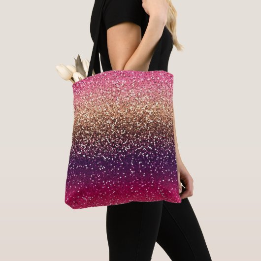 Glitter Ombre Pink Gold Tote Bag (Dichtbij)