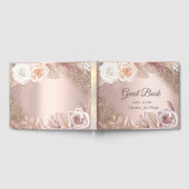 Glitter Ombre Roos Gold Boho Flowers Wedding Gastenboek (Volledig)