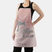 Glitter Ombre Roos Gold Hearts,Hairdryer Schort (Insitu)