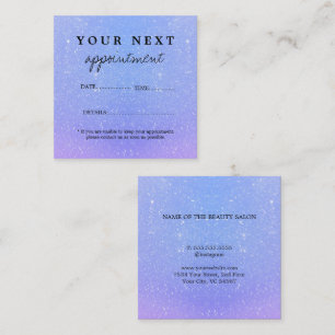 Glitter Ombre Schoonheidssalon Afsprakenkaartje