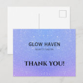 Glitter Ombre Schoonheidssalon Briefkaart (Voorkant / Achterkant)