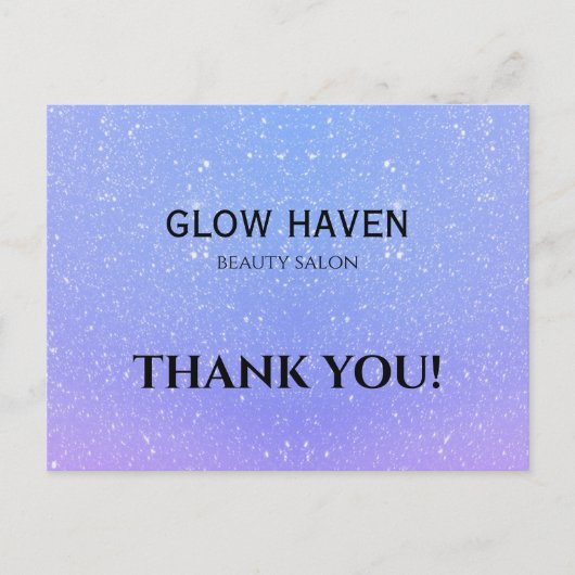 Glitter Ombre Schoonheidssalon Briefkaart (Voorkant)