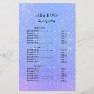 Glitter Ombre Schoonheidssalon Flyer