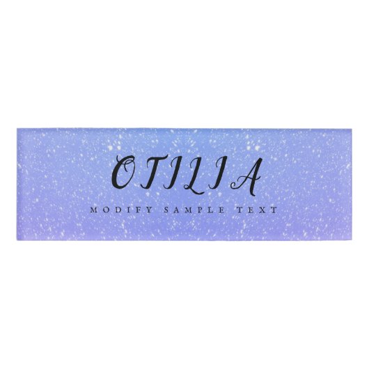 Glitter Ombre Schoonheidssalon Naambadge (Voorkant)