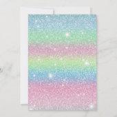 Glitter Oneder het zee Zeemeerminverjaardag Kaart (Achterkant)