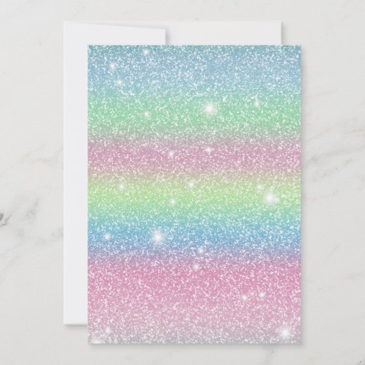 Glitter Oneder het zee Zeemeerminverjaardag Kaart (Achterkant)