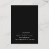 Glitter op Black Earring Holder Display Kaart Visitekaartje (Achterkant)