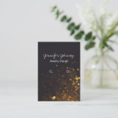 Glitter op Black Earring Holder Display Kaart Visitekaartje (Staand voorkant)