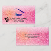 Glitter op de wimpers | Make-uppenselen Visitekaartje (Voorkant / Achterkant)