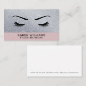 Glitter op de wimpers | schoonheidstechnicus visitekaartje (Voorkant / Achterkant)