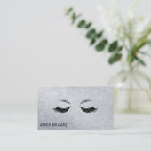 Glitter op de wimpers visitekaartje (Staand voorkant)