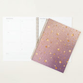 Glitter op Roos Gold en Paarse Folie Textuur Planner (Display)