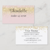 Glitter op roze Visitekaartje (Voorkant / Achterkant)