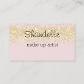 Glitter op roze Visitekaartje (Voorkant)