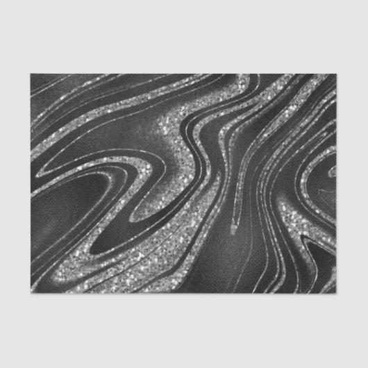 Glitter op Shimmer Black Tissuepapier (Voorkant)