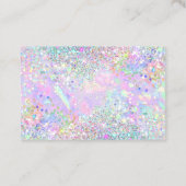 Glitter opaal achtergrond dank u kaart visitekaartje (Achterkant)