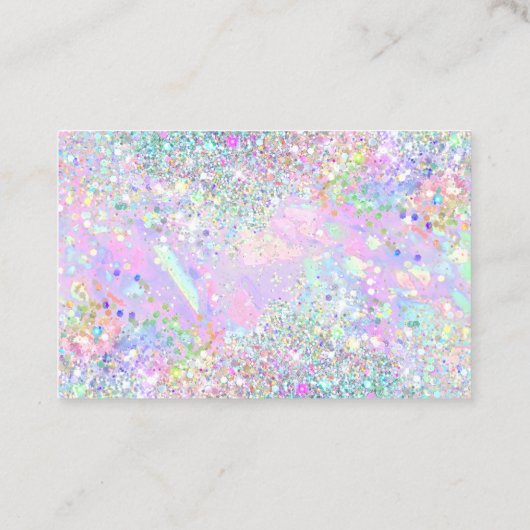 Glitter opaal achtergrond dank u kaart visitekaartje (Achterkant)