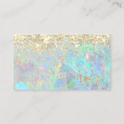 Glitter opaal achtergrond dank u visitekaartje (Achterkant)