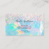 Glitter opaal edelsteen visitekaartje (Achterkant)