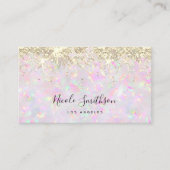 glitter opaal mineraal visitekaartje (Voorkant)