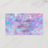 Glitter opaal paarse visitekaartje (Achterkant)