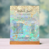 Glitter opaal prijslijst acryl bord (Neutraal)