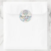Glitter opaal textuur dank u ronde sticker (Tas)