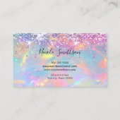 Glitter opaal textuur visitekaartje (Achterkant)