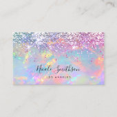 Glitter opaal textuur visitekaartje (Voorkant)