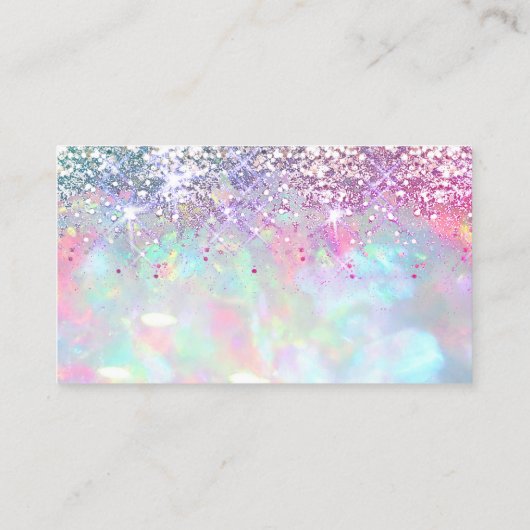 Glitter Opal Bedankt visitekaartje (Achterkant)